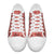 Red Palaka Hawaii Cowboy Low Top Shoes Puakenikeni Lei Paniolo Papale Seamless Vibes - Polynesian Pride