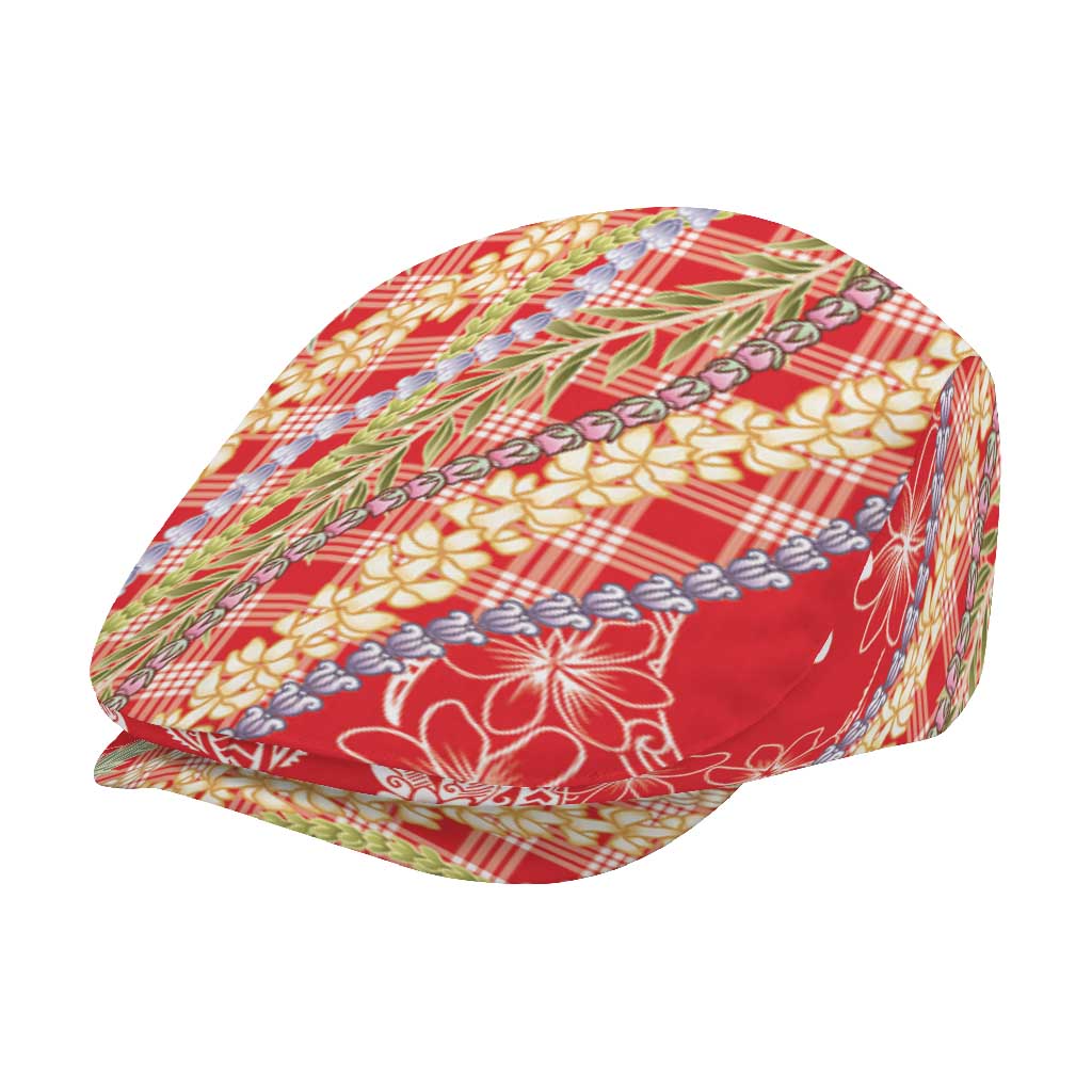 Red Palaka Hawaii Leis Jeff Hat Hawaiian-plaid Elegant Tropical Vibes - Polynesian Pride