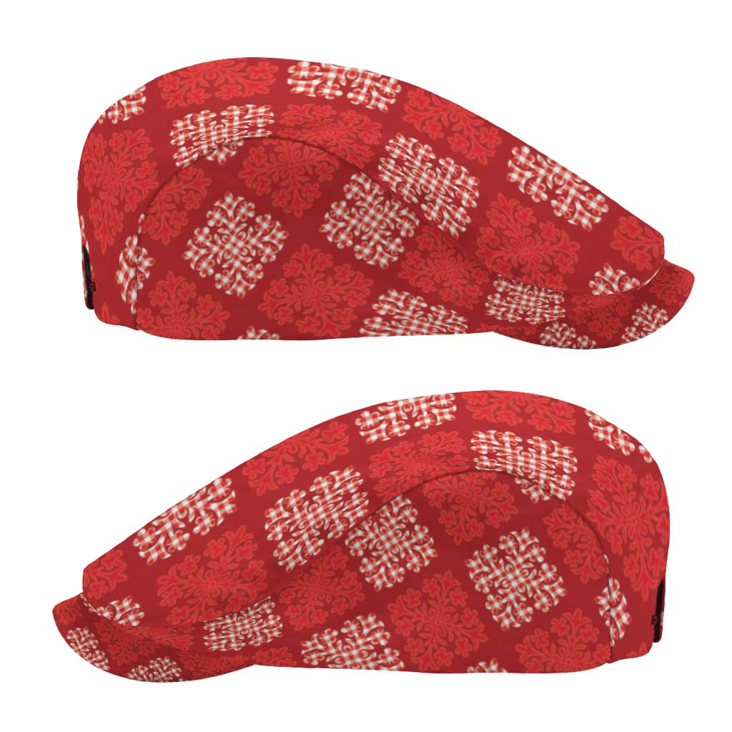 Red Palaka Quilt Hawaii Jeff Hat Traditional Hawaii-plaid Pattern - Polynesian Pride