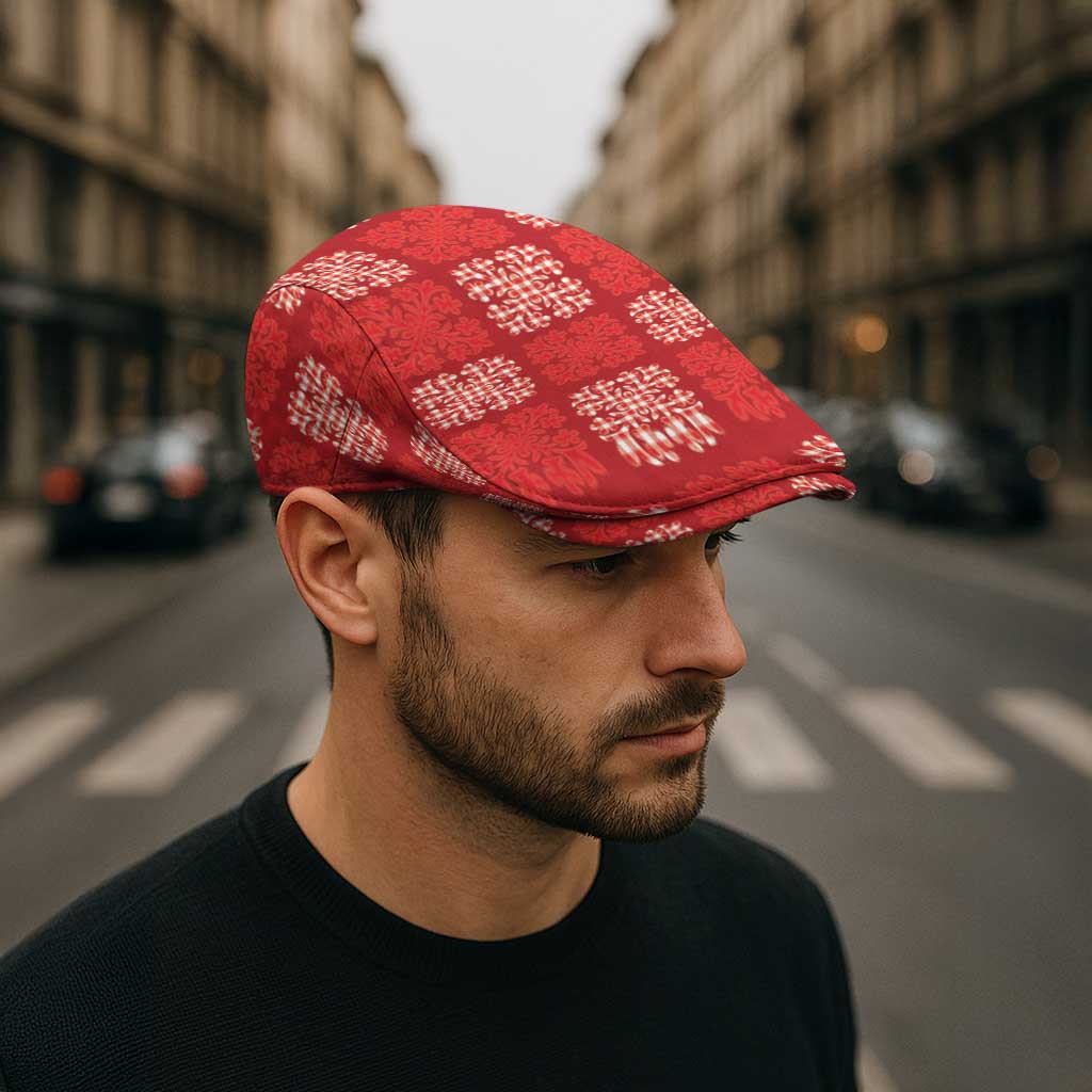 Red Palaka Quilt Hawaii Jeff Hat Traditional Hawaii-plaid Pattern - Polynesian Pride