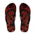 Red Polynesia Shark Tattoo Flip Flops Polynesian Plumeria - Polynesian Pride