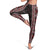 Red Tukutuku Pattern Aotearoa Leggings Niho Taniwha and Puhoro Motifs LT07