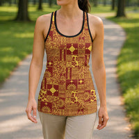 Rotuma Faiakse'ea 'e Kirisimasi Hollow Tank Top Pacific Patchwork Xmas Vibes - Polynesian Pride