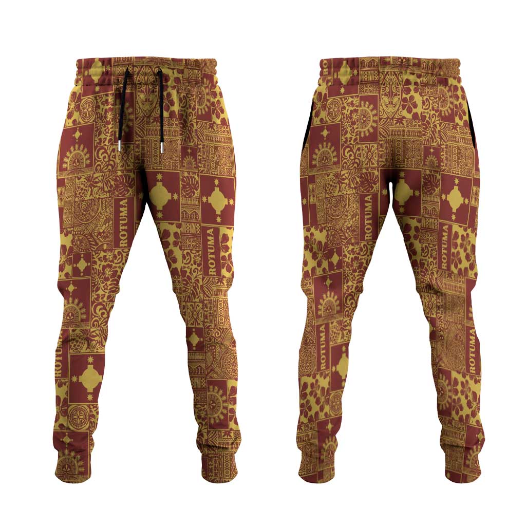 Rotuma Faiakse'ea 'e Kirisimasi Jogger Pants Pacific Patchwork Xmas Vibes - Polynesian Pride