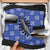 Royal Blue Palaka Quilt Hawaii All Season Boots Traditional Hawaii-plaid Pattern - Polynesian Pride