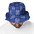 Royal Blue Palaka Quilt Hawaii Bucket Hat Traditional Hawaii-plaid Pattern - Polynesian Pride