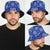 Royal Blue Palaka Quilt Hawaii Bucket Hat Traditional Hawaii-plaid Pattern - Polynesian Pride