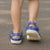 Royal Blue Palaka Quilt Hawaii Clogs Shoes Traditional Hawaii-plaid Pattern - Polynesian Pride