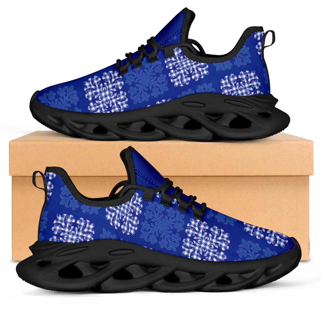Royal Blue Palaka Quilt Hawaii Clunky Sneakers Traditional Hawaii-plaid Pattern - Polynesian Pride