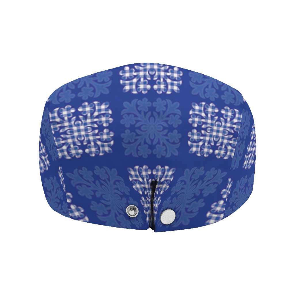 Royal Blue Palaka Quilt Hawaii Jeff Hat Traditional Hawaii-plaid Pattern - Polynesian Pride