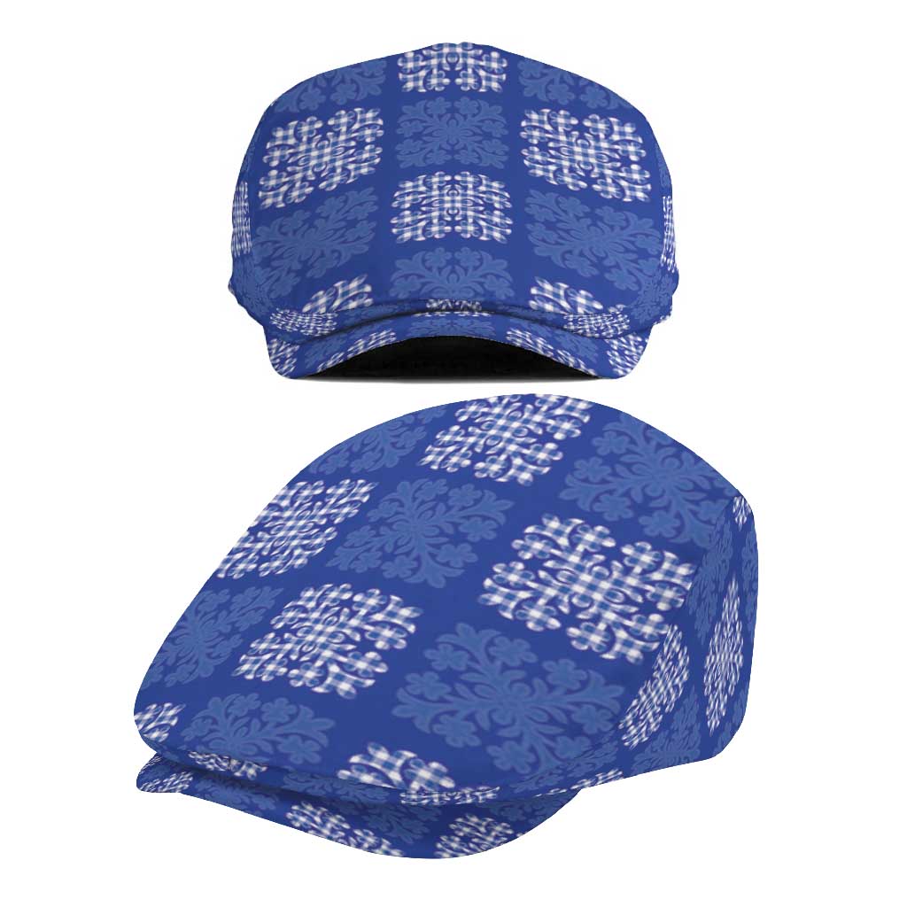 Royal Blue Palaka Quilt Hawaii Jeff Hat Traditional Hawaii-plaid Pattern - Polynesian Pride