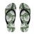 Sage Green Aloha Hawaii Flip Flops Monstera Hibiscus Plumeria Seamless Vibes - Polynesian Pride
