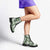Sage Green Aloha Hawaii Leather Boots Monstera Hibiscus Plumeria Seamless Vibes - Polynesian Pride