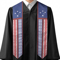Samoa Flag Graduation Stole Ula Fala With Samoan Siapo