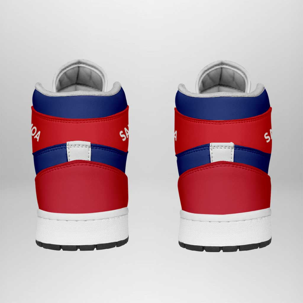 Samoa High Sneakers AJ1 Coat Of Arms Flag Inspired