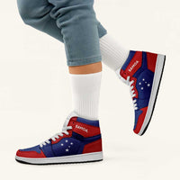 Samoa High Sneakers AJ1 Coat Of Arms Flag Inspired