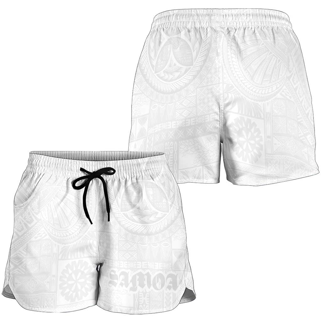 Samoa Lotu Tamaiti Shorts for Women Tribal Tatau with Siapo Pattern