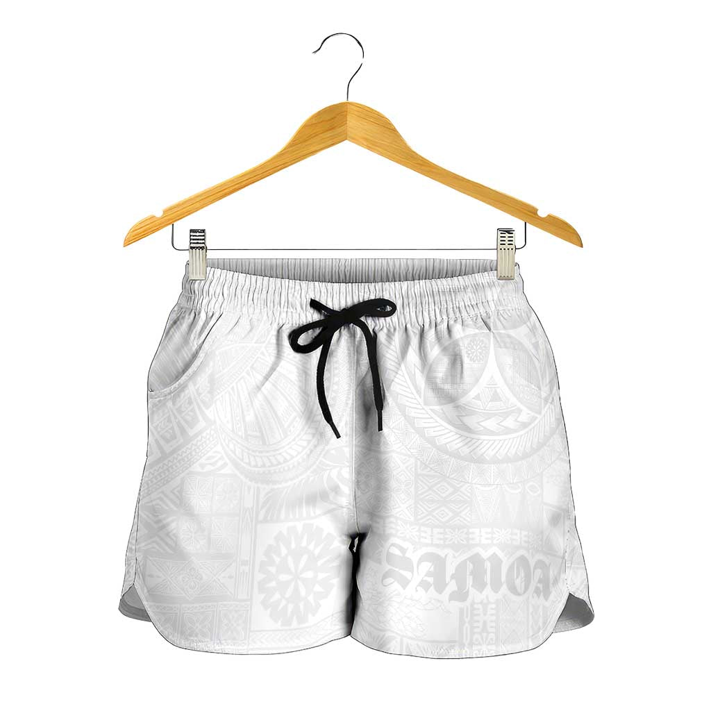Samoa Lotu Tamaiti Shorts for Women Tribal Tatau with Siapo Pattern