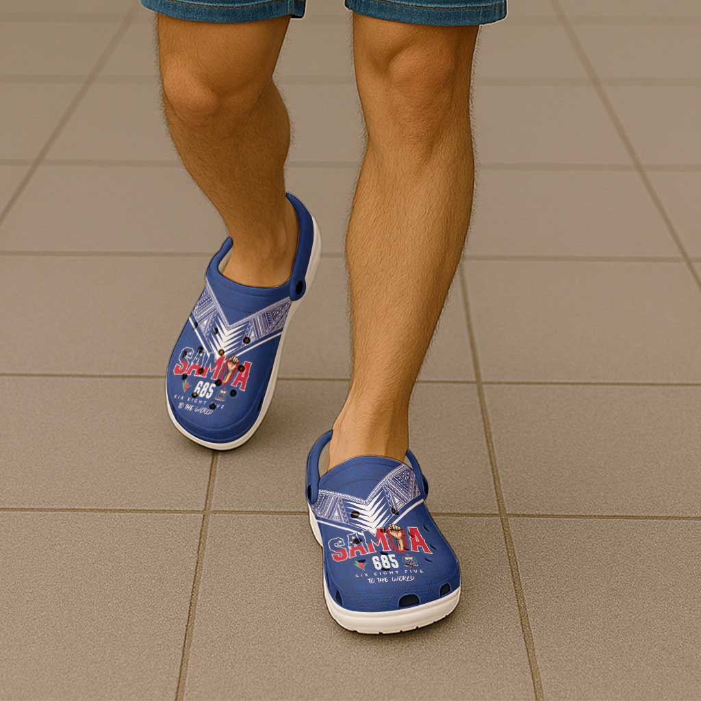Samoa Rugby Clogs Shoes Six Eight Five to The World - Pacific Motif
