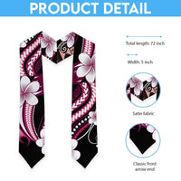 Samoa Siapo Tribal Pattern Graduation Stole Violet Polynesian Plumeria Tapa Motif