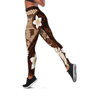 Samoa Teuila 2024 Leggings Samoan Siapo Pattern Brown Version - Polynesian Pride