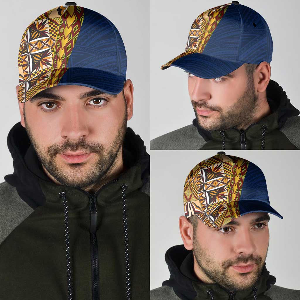 Samoan Siapo Classic Cap Tatau Pattern Half Style LT03