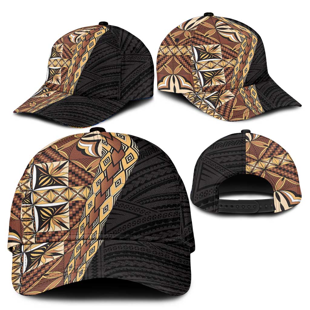 Samoan Siapo Classic Cap Tatau Pattern Half Style Retro Mode LT03