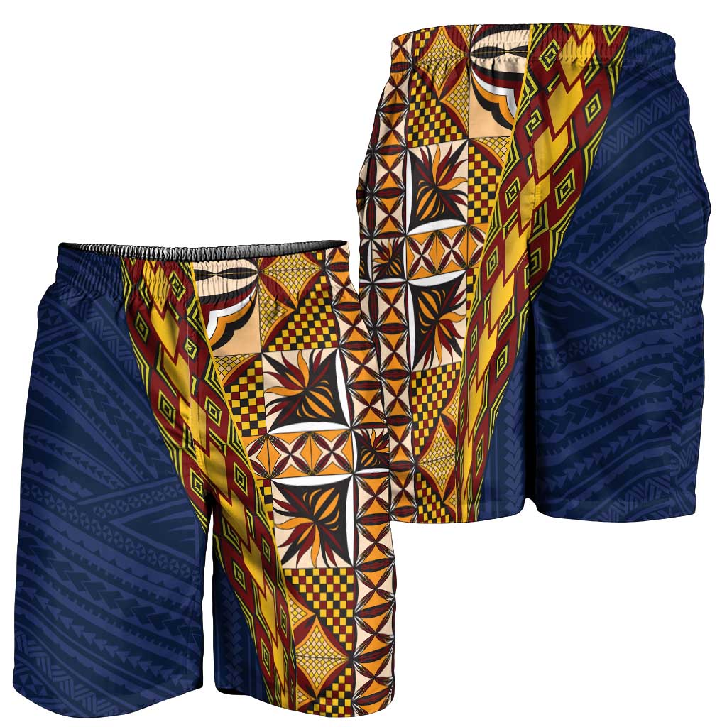 Samoan Siapo Shorts for Men Tatau Pattern Half Style - Polynesian Pride