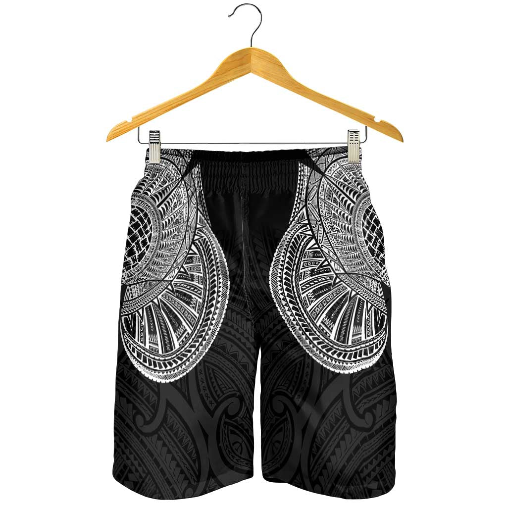 Samoan Traditional Art Tattoos Shorts for Men Tatau Roman Reigns Black Color - Polynesian Pride