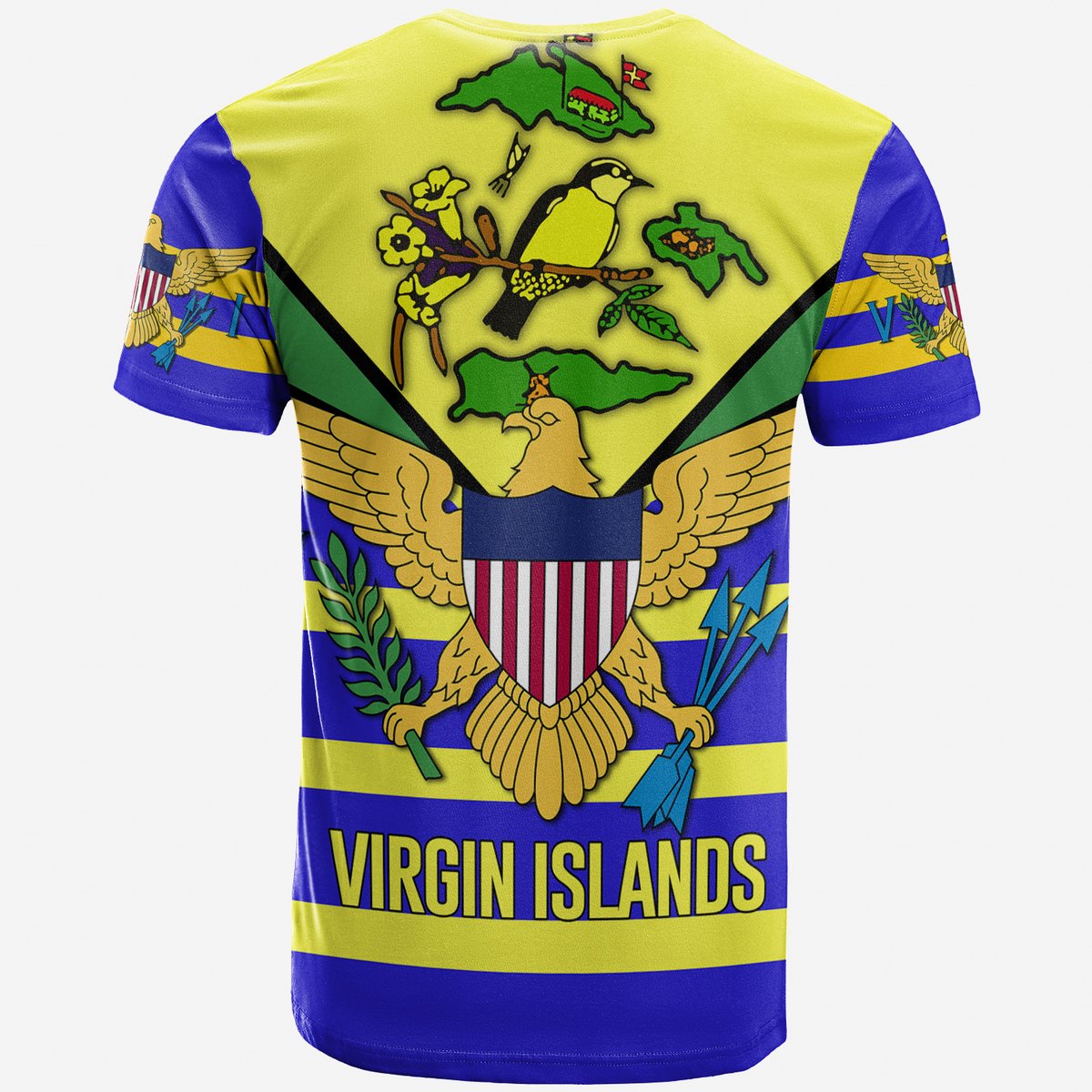US Virgin Islands T Shirt Egales with Seal LT4 - Polynesian Pride