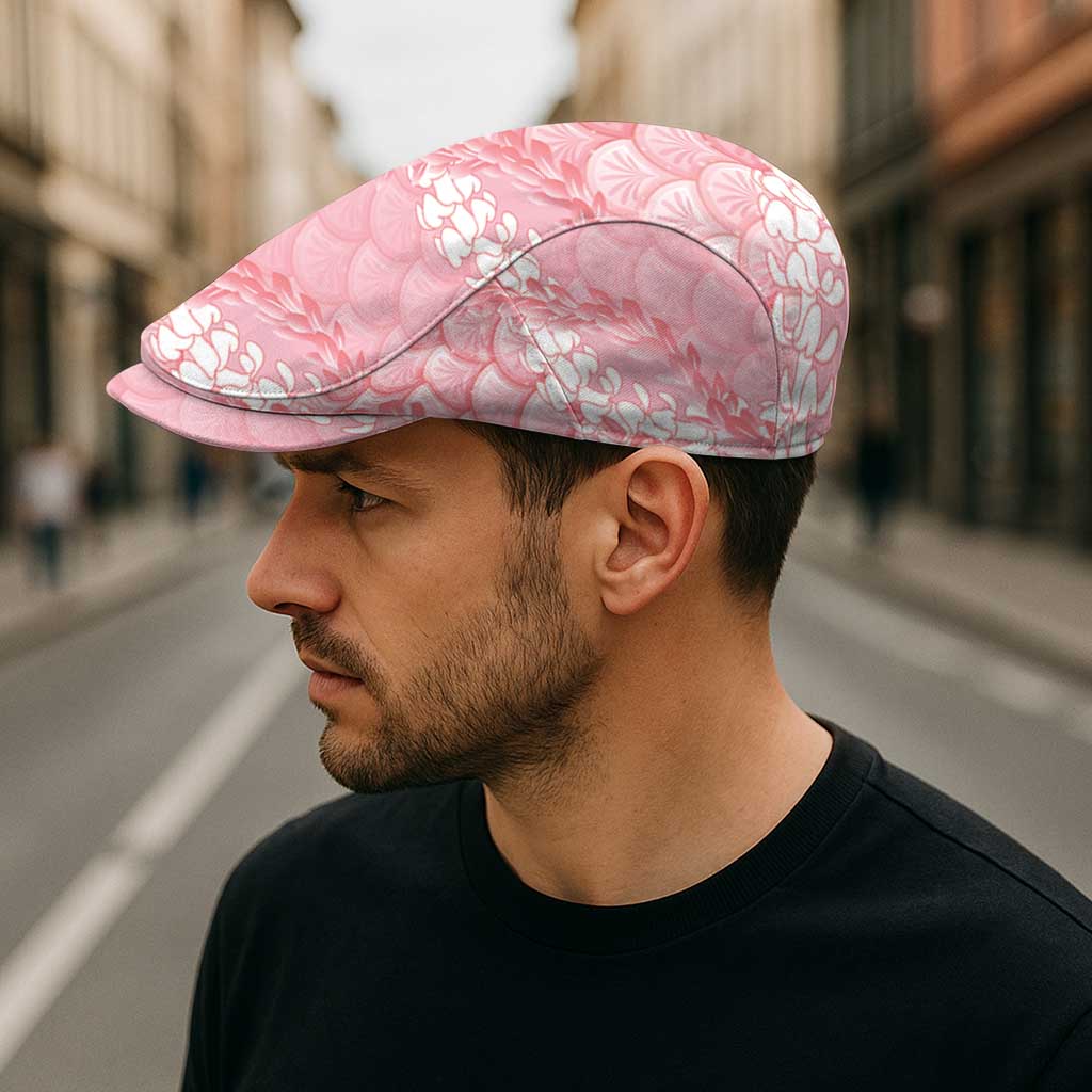 Soft Pink Mermaid Puakenikeni Maile Lei Jeff Hat