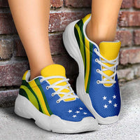 Solomon Islands Chunky Sneakers Flag-Inspired Curve Style