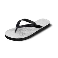Super Samoa-Six Eight Five to The World Flip Flops Traditional Samoan Tattoo All White