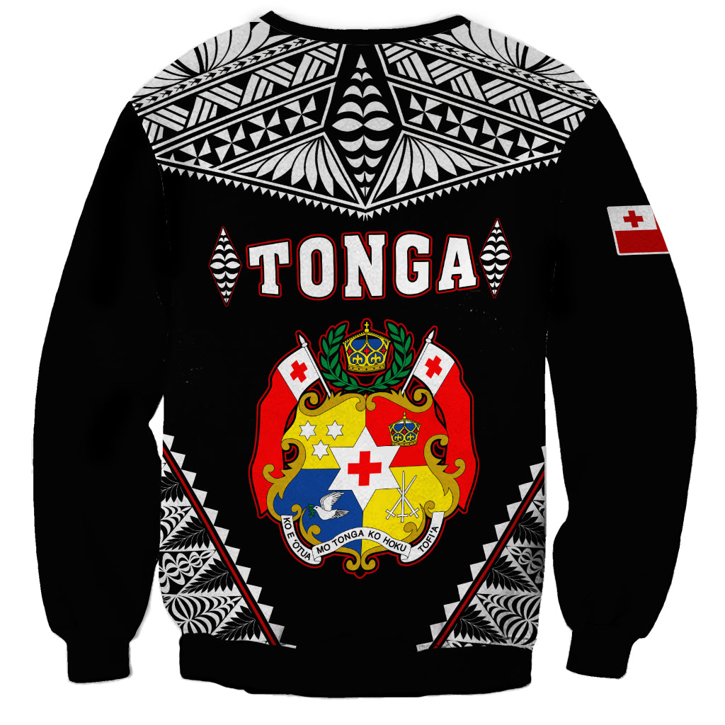 (Custom Personalised) Tonga Sweatshirt Tongan Kupesi Pattern LT13 - Polynesian Pride
