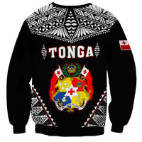 (Custom Personalised) Tonga Sweatshirt Tongan Kupesi Pattern LT13 - Polynesian Pride