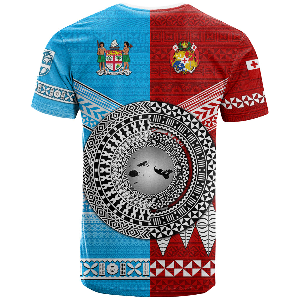 Tonga Ngatu and Fiji Tapa T Shirt Together LT8