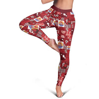 Tahiti Oaoa I Teie Noera Leggings Pacific Patchwork Xmas Vibes - Polynesian Pride