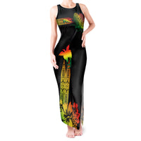 PNG Hibiscus Tribal Pattern Tank Maxi Dress Motuan Reggae Color LT7 Women Reggae - Polynesian Pride