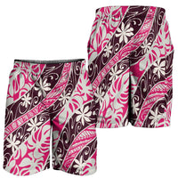 Tarona Tahiti Tiare Monstera Shorts for Men Polynesian Pattern Curve Style - Polynesian Pride