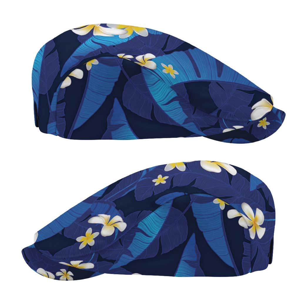 Teal Purple Banana Leaf Hawaii Jeff Hat Lau Maia Plumeria Tropical Summer Vibes