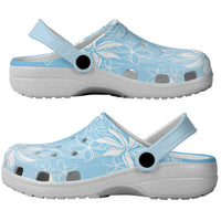 Tiare Tahiti Clogs Shoes Blue Polynesia Motifs - Polynesian Pride
