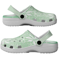 Tiare Tahiti Clogs Shoes Matcha Polynesia Motifs - Polynesian Pride