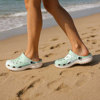 Tiare Tahiti Clogs Shoes Matcha Polynesia Motifs - Polynesian Pride