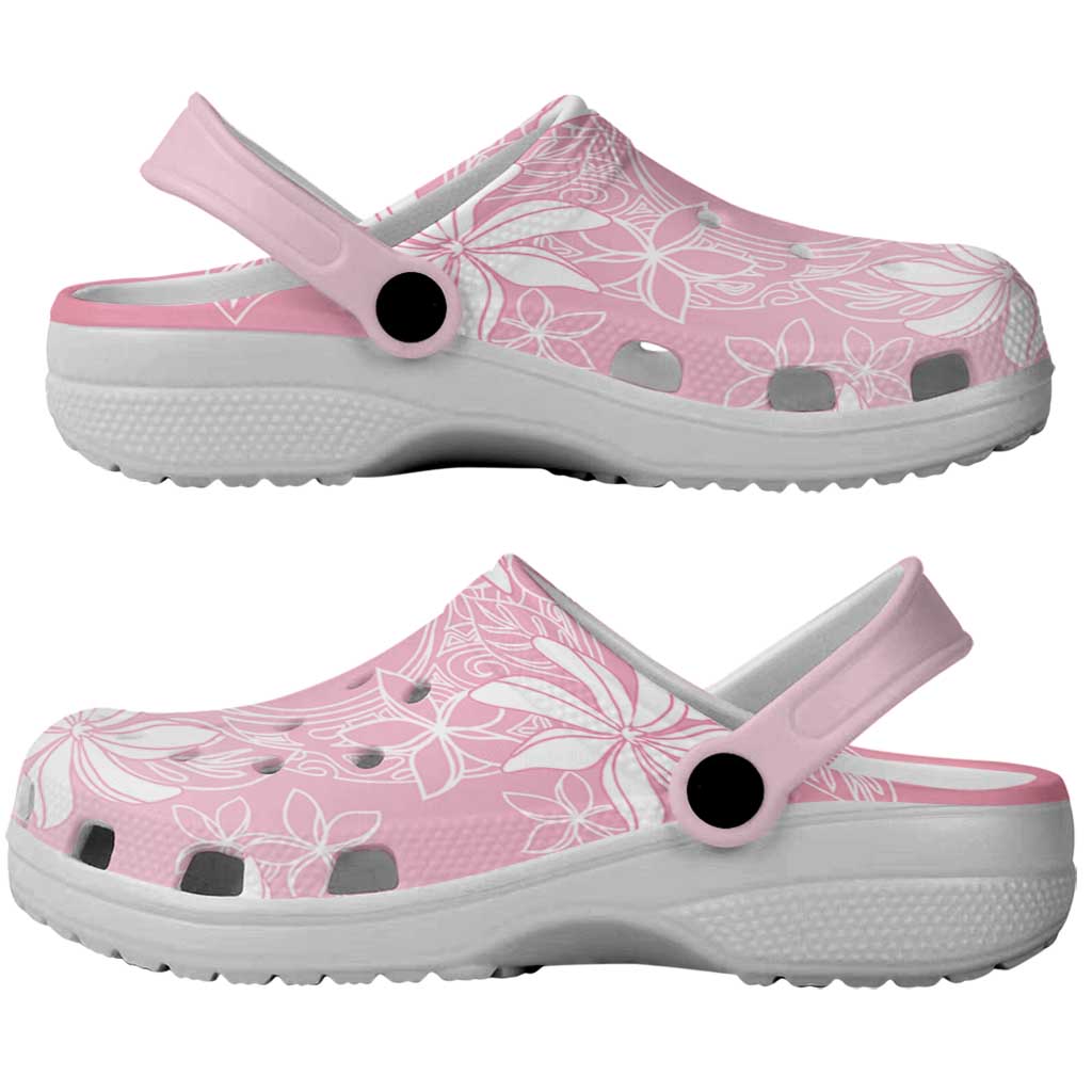 Tiare Tahiti Clogs Shoes Pink Polynesia Motifs - Polynesian Pride