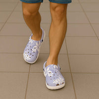 Tiare Tahiti Clogs Shoes Purple Polynesia Motifs - Polynesian Pride