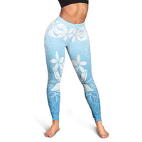 Tiare Tahiti Leggings Blue Polynesia Motifs - Polynesian Pride