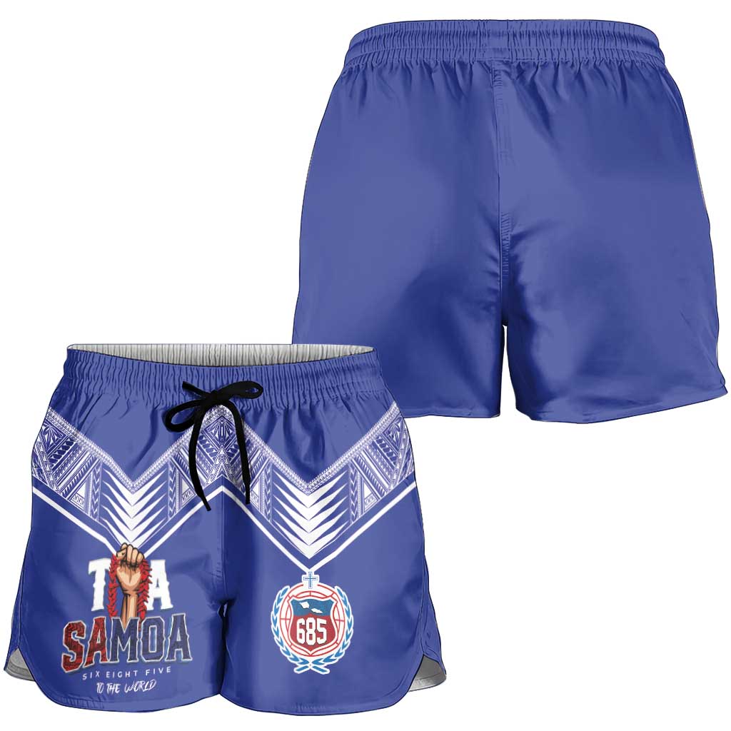 Toa Samoa Rugby Shorts for Women Six Eight Five to The World - Polynesian Pride