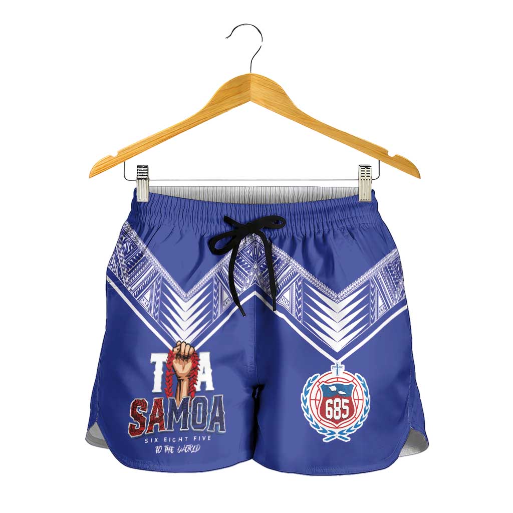 Toa Samoa Rugby Shorts for Women Six Eight Five to The World - Polynesian Pride