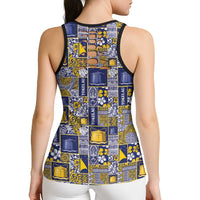 Tokelau Manuia te Kilihimahi Hollow Tank Top Pacific Patchwork Xmas Vibes - Polynesian Pride