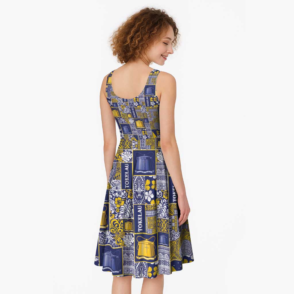 Tokelau Manuia te Kilihimahi Midi Dress Pacific Patchwork Xmas Vibes - Polynesian Pride